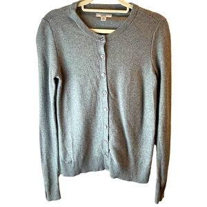 Croft & Barrow Grey Waffle Sweater Petite XS